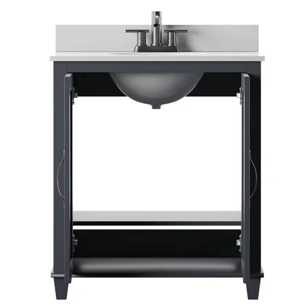 Briana Single Bathroom Vanity with Stone Top