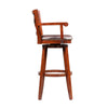 SET OF 2 Broadmoor Extra Tall Cherry Brown Swivel Wood Stool
