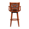 SET OF 2 Broadmoor Extra Tall Cherry Brown Swivel Wood Stool