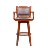 SET OF 2 Broadmoor Extra Tall Cherry Brown Swivel Wood Stool