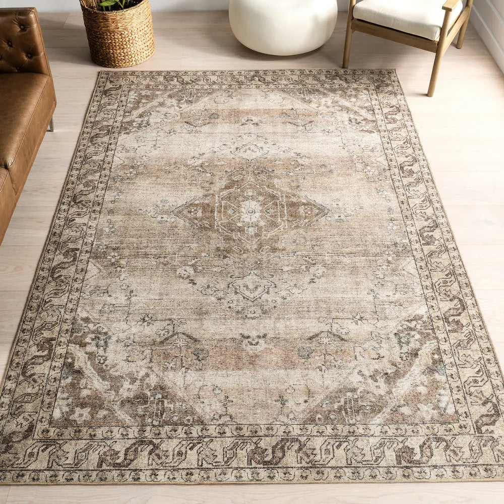 Hillstone Collection Traditional Vintage Medallion Area Rug 10' x 13'