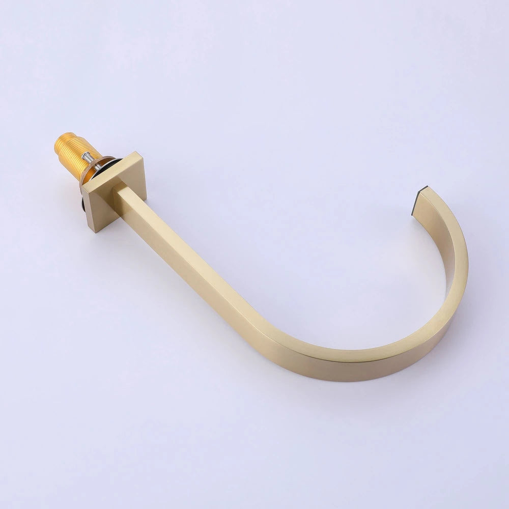 Brushed Gold 3-Hole Double Handle Bathroom Sink Faucet