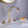 Brushed Gold 3-Hole Double Handle Bathroom Sink Faucet
