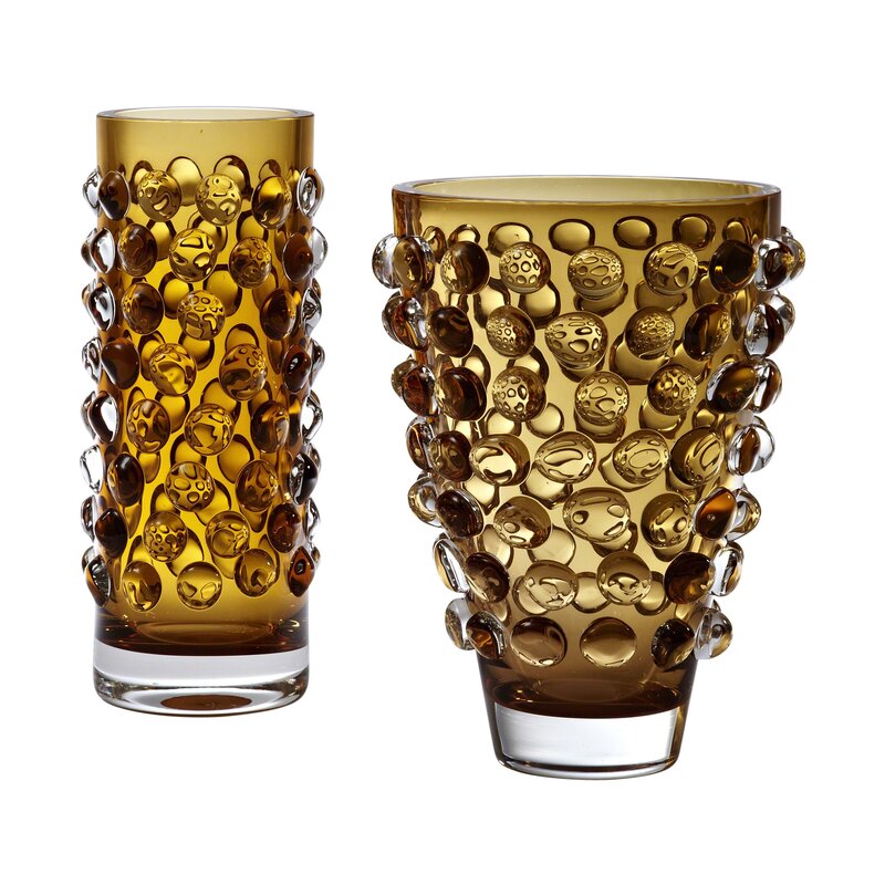 Amber Bubble Vase