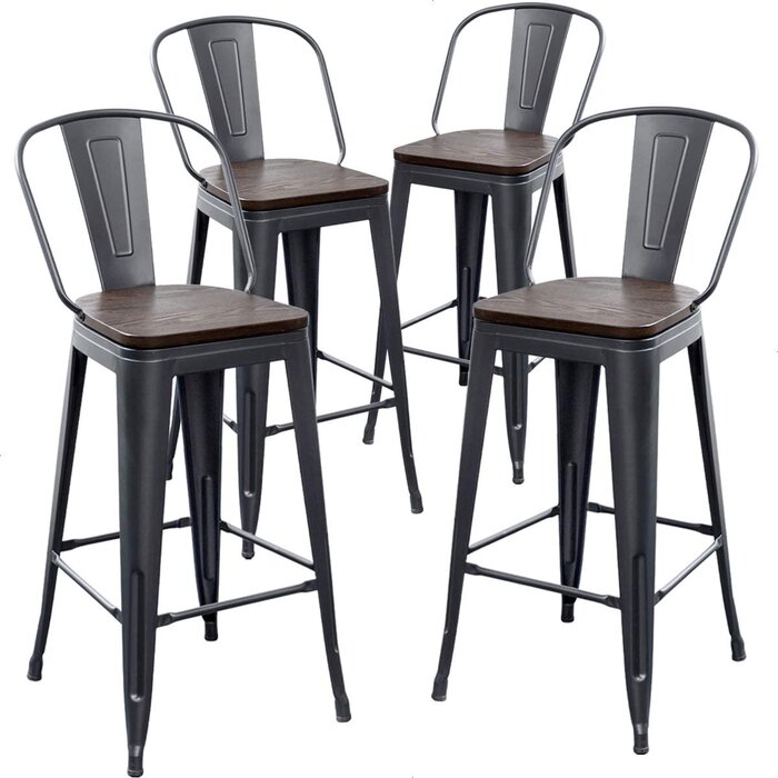 Black Burney CounterStool (Set of 4)