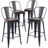 Black Burney CounterStool (Set of 4)