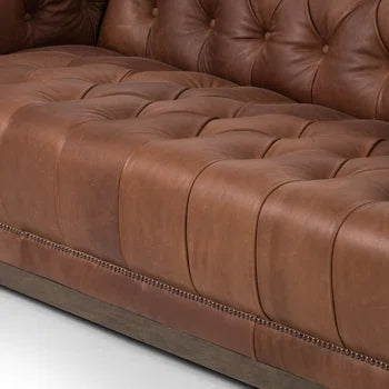 Four Hands Leather Chaise SHOWROOM ONLY ITEM