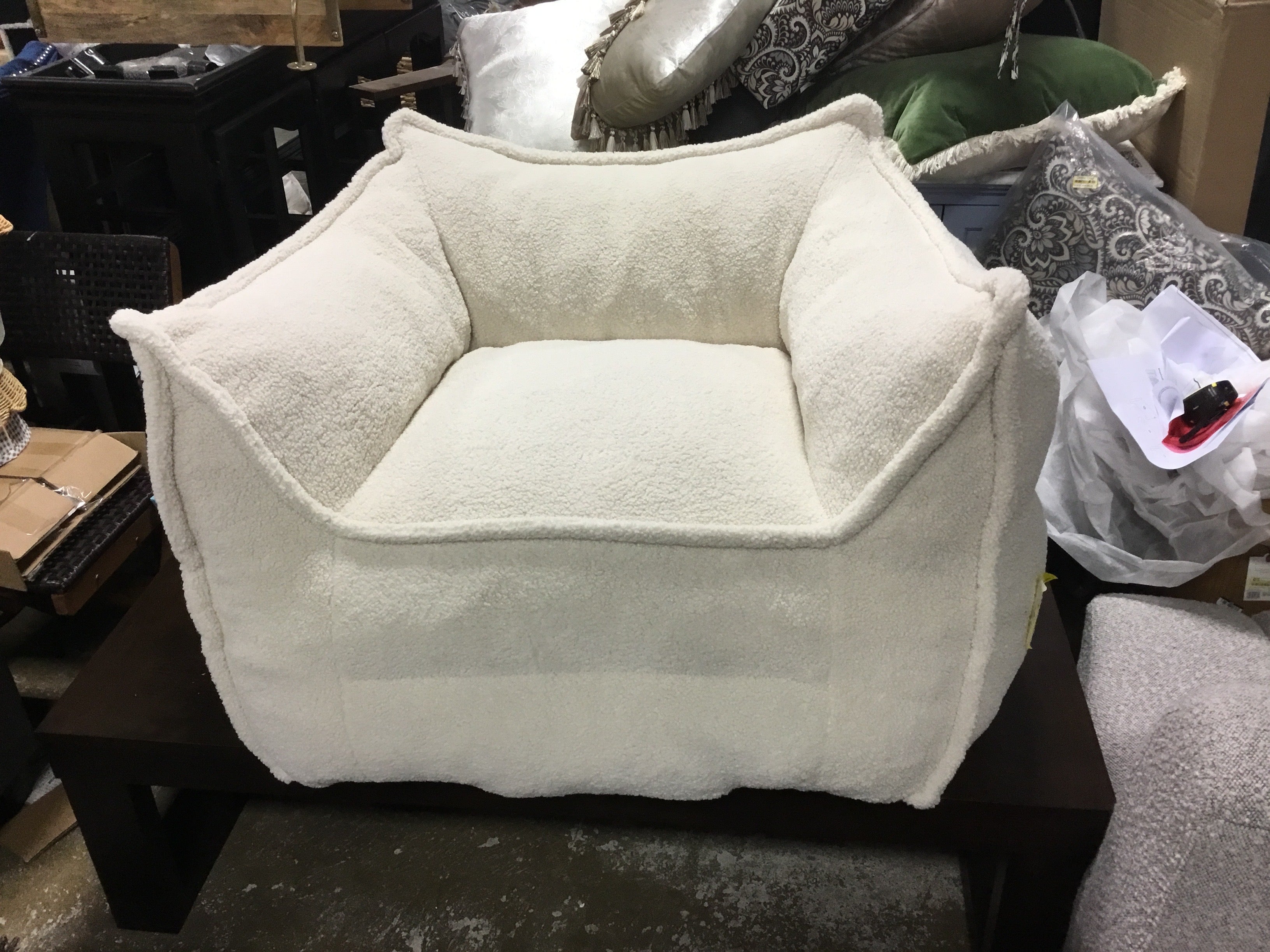 Bean Bag Chair with Armrests - SHOWROOM ITEM