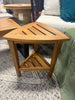 18 Inches Waterproof Shower Stool with Storage Shelf SHOWROOM ITEM