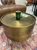 Manila Round Hammered Drum Coffee Table - SHOWROOM ITEM