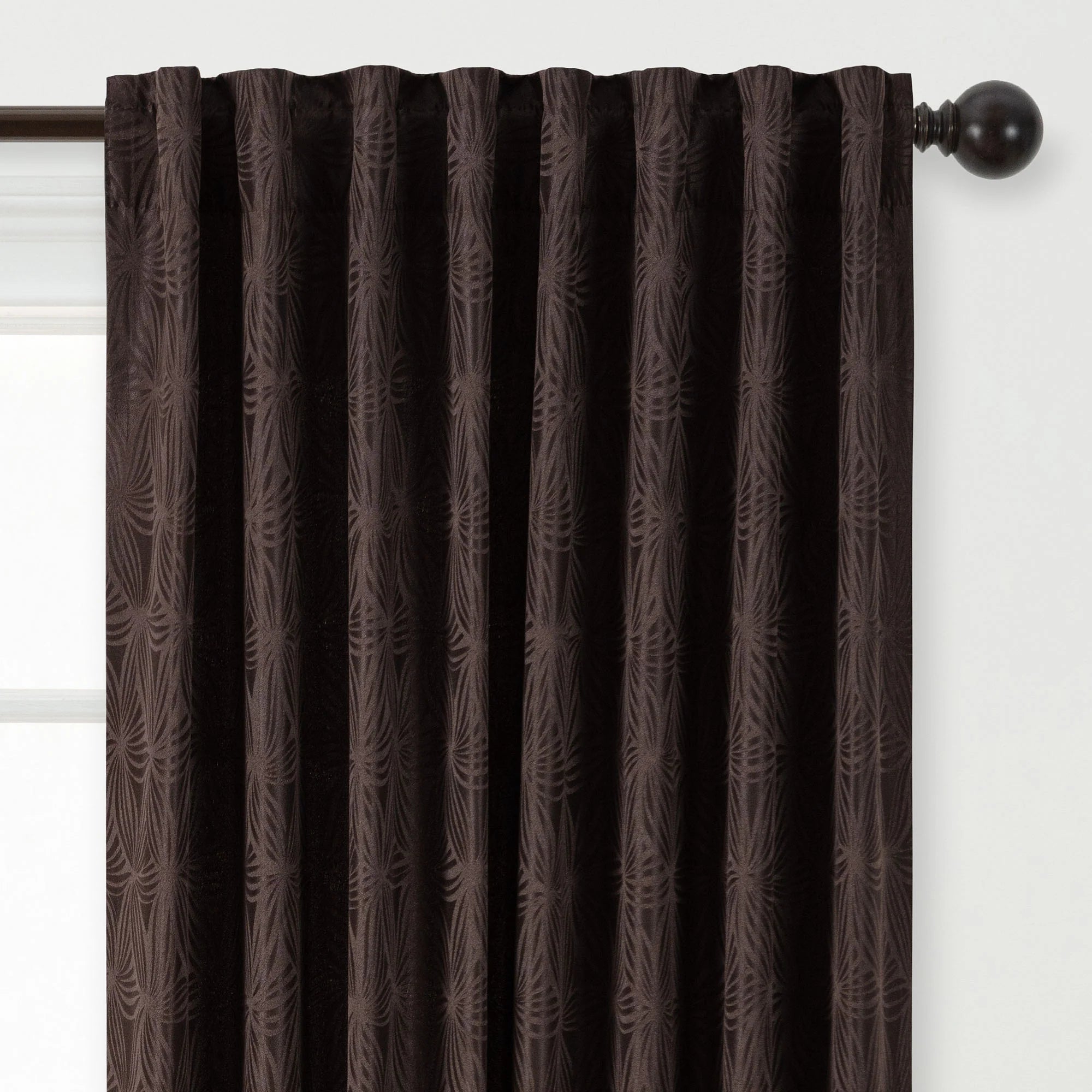 Emboss Flower Room Darkening Curtains Set of 2
