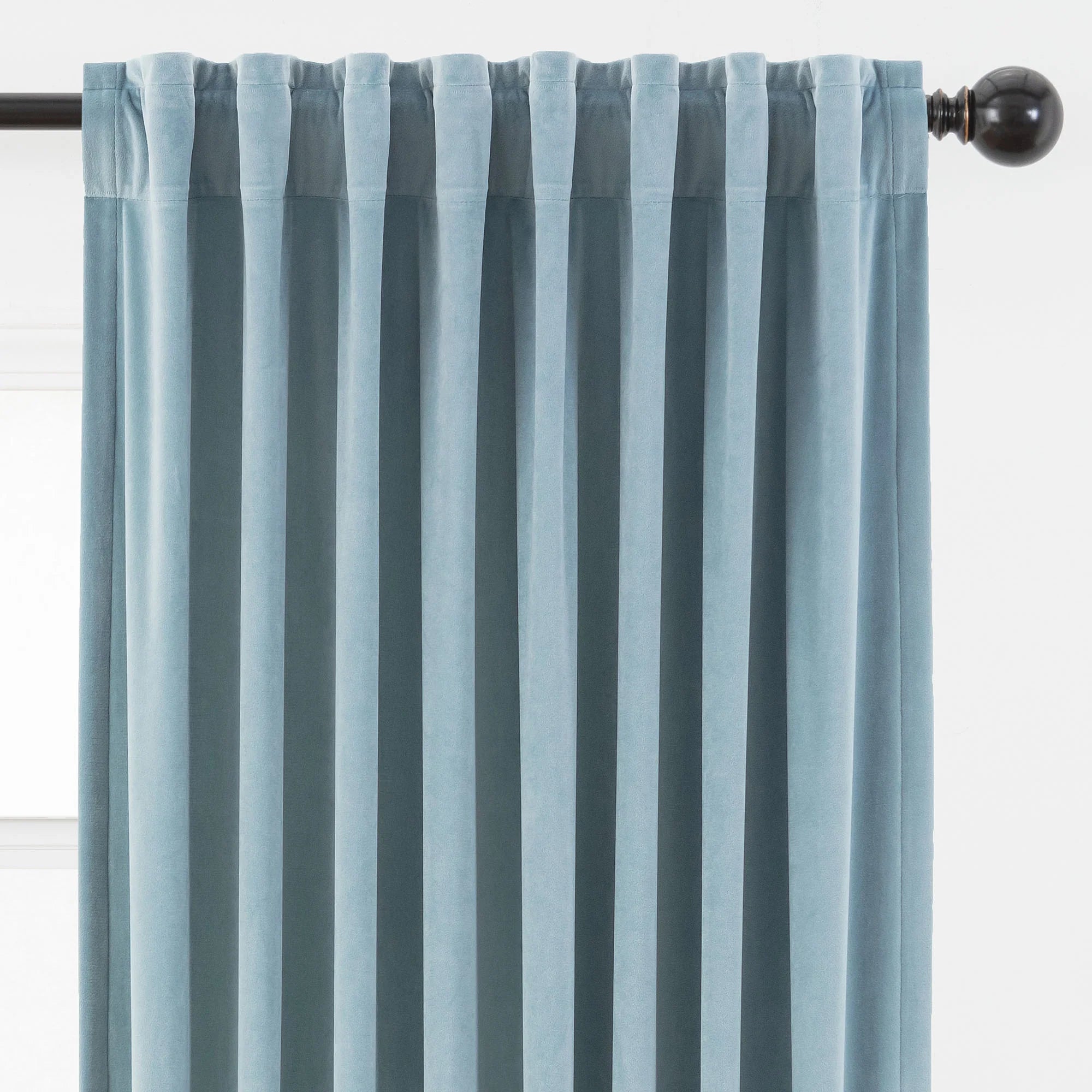 Solid Velvet Curtains Set of 2