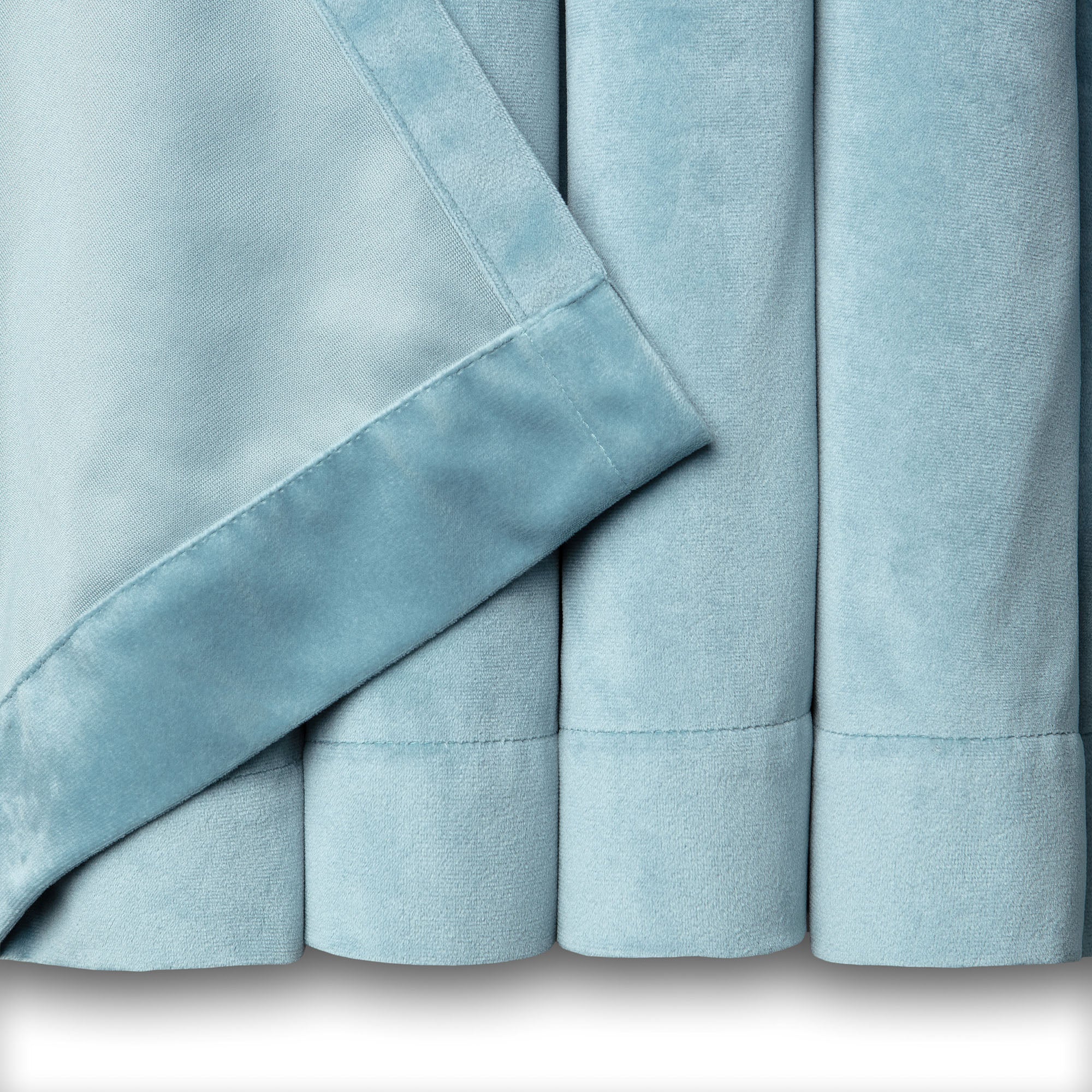 Solid Velvet Curtains Set of 2