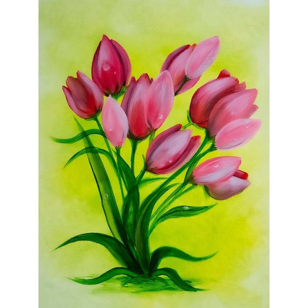 Boquet of Tulips Art Painting Reproduction