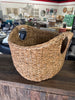Large Round Braided Seagrass Basket - Brightroom™: Handwoven Khaki Wicker for Blanket Storage, Nest Certified - SHOWROOM ITEM