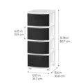 4 Slim Drawer Storage
