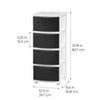4 Slim Drawer Storage