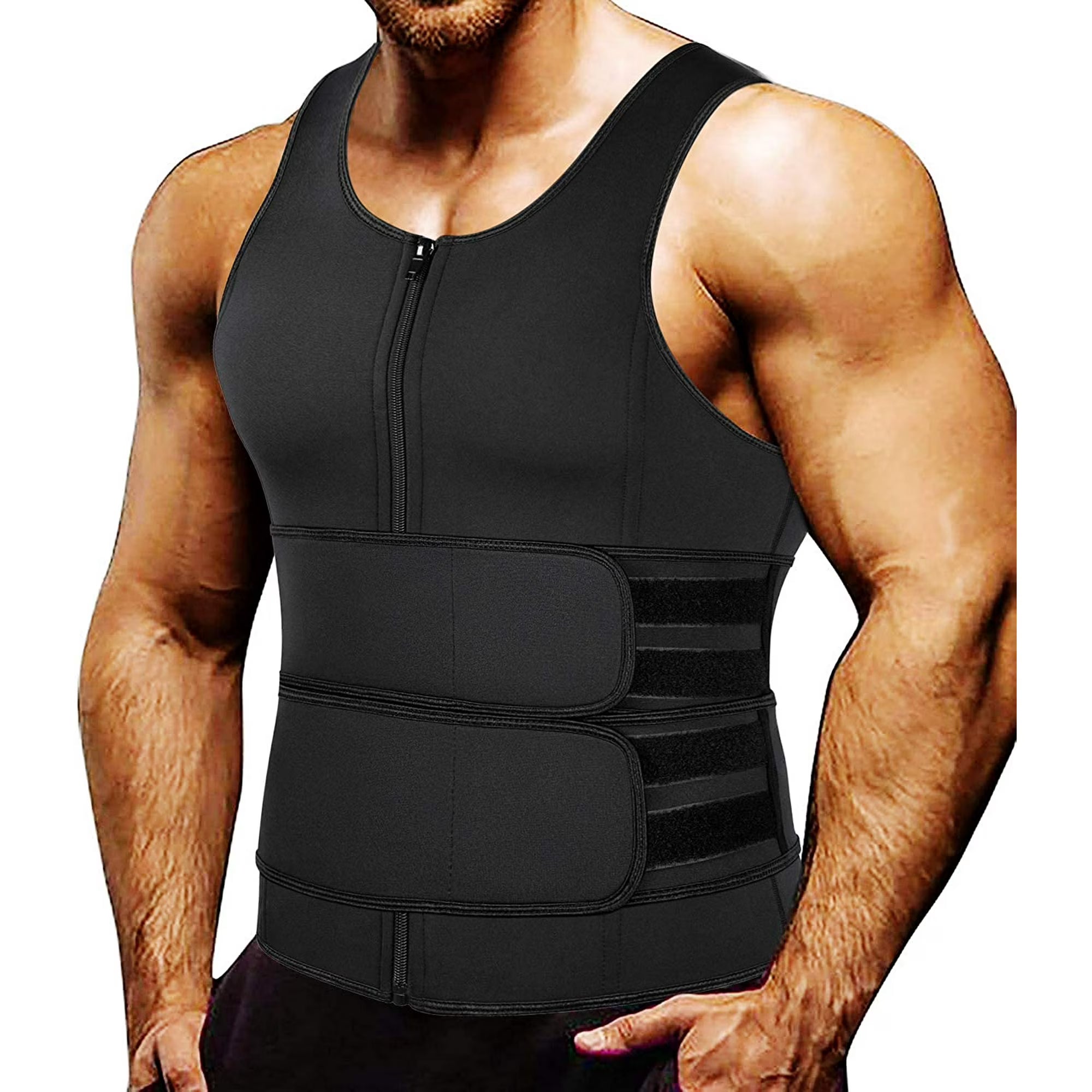 Men Sauna Hot Neoprene Body Shaper Waist Trainer Sweat Vest Tank Top Slimming Workout