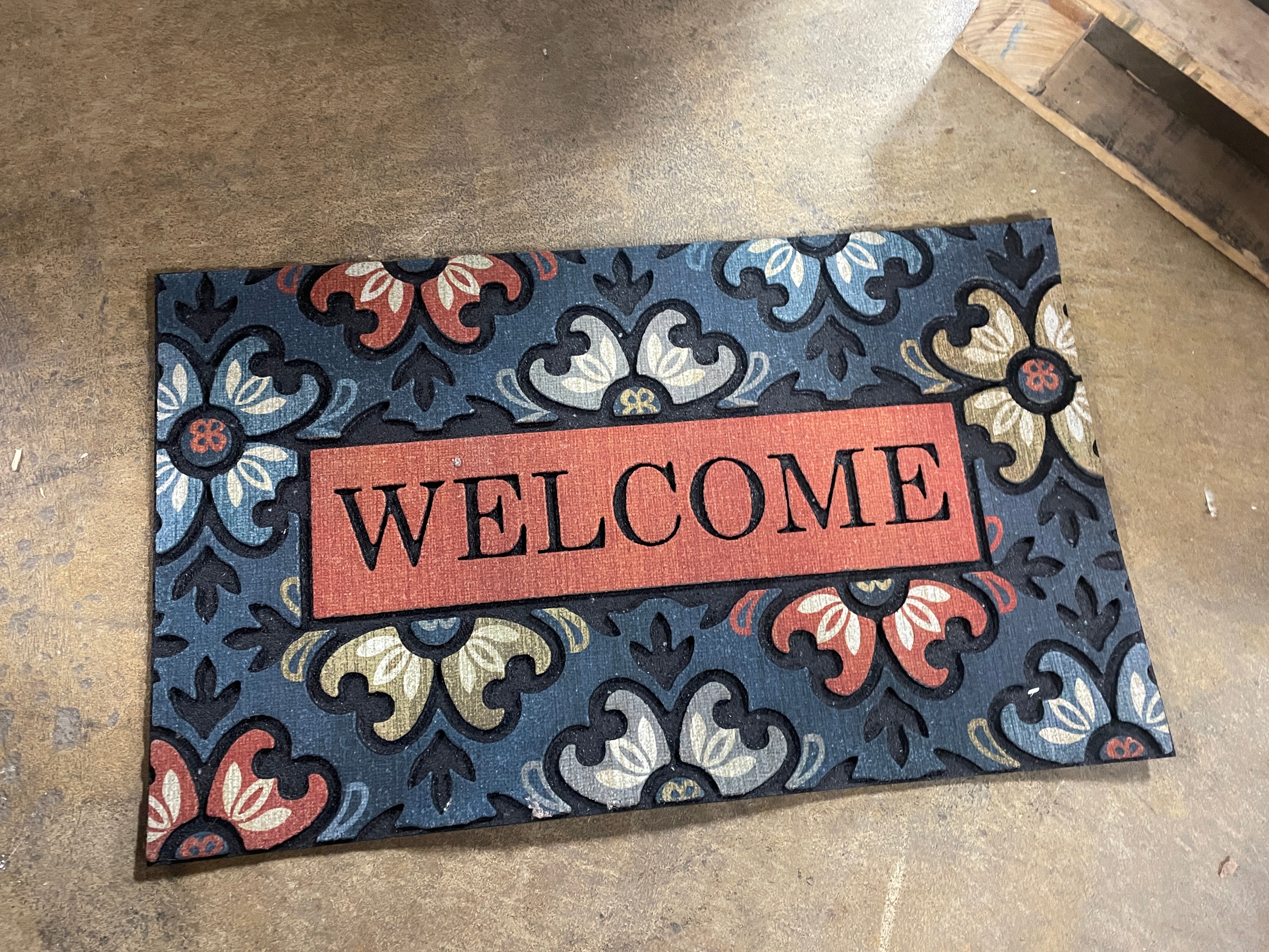 1'6"x2'6" 'Welcome' Ethereal Floral Doorscapes Mat