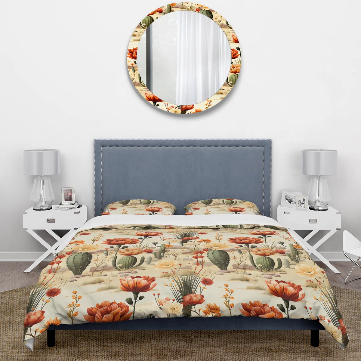 Cactus Desert Dreams Boho Pattern - Floral Duvet Cover Set King