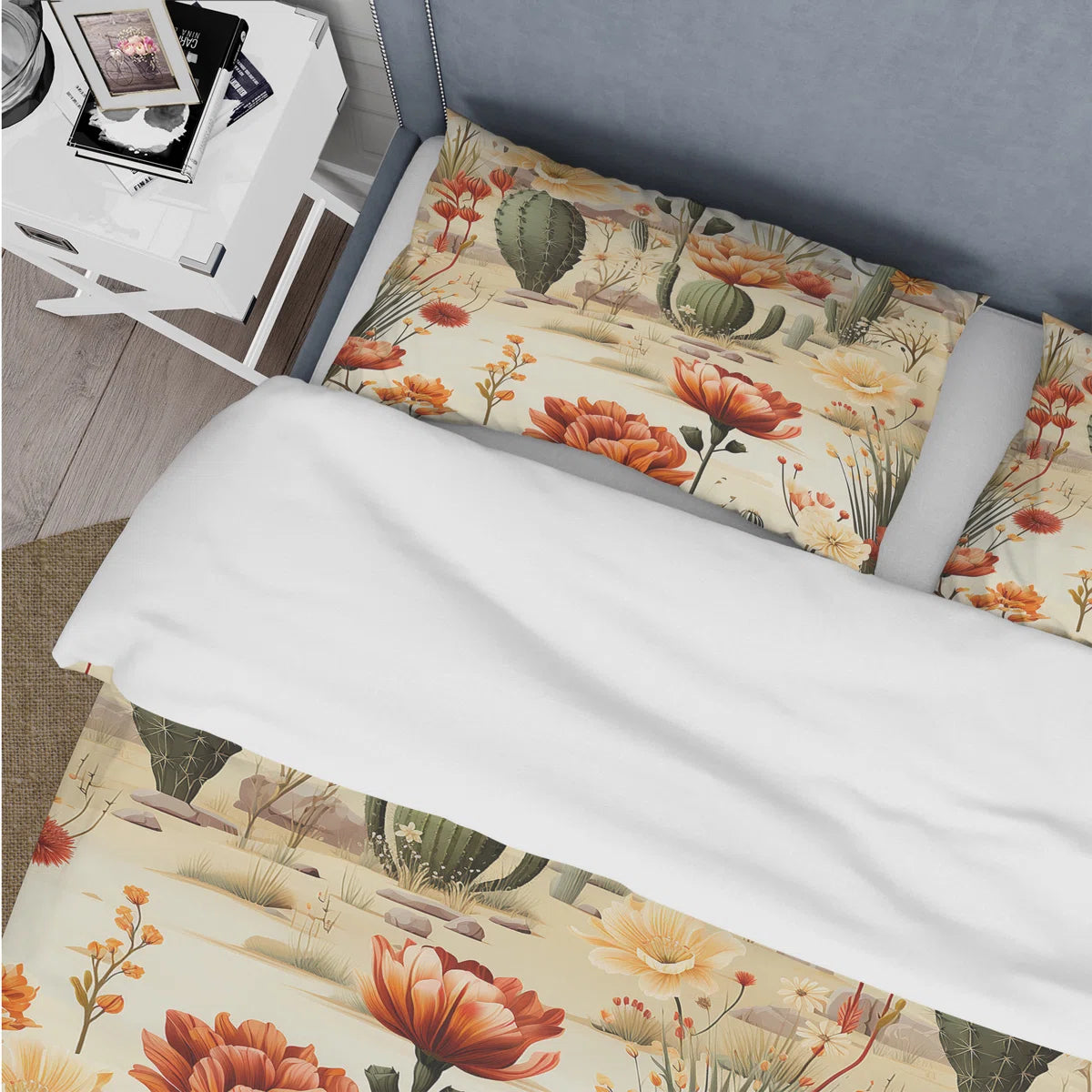 Cactus Desert Dreams Boho Pattern - Floral Duvet Cover Set King