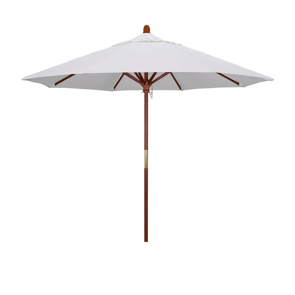 Round Marenti Wood Frame Patio Umbrella with Pacifica Fabric