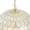 Capiz Seashells Honeycomb Globe Pendant Light  - Gold