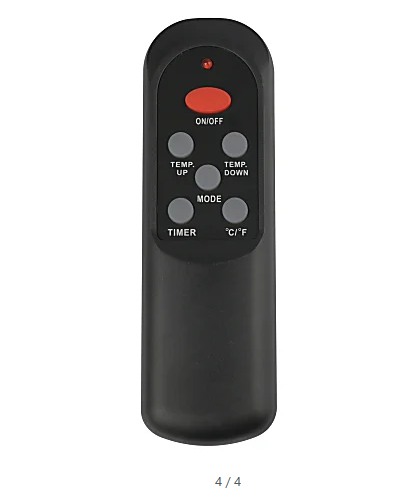 Infrared Cabinet Heater With Thermostat And Remote, Brown