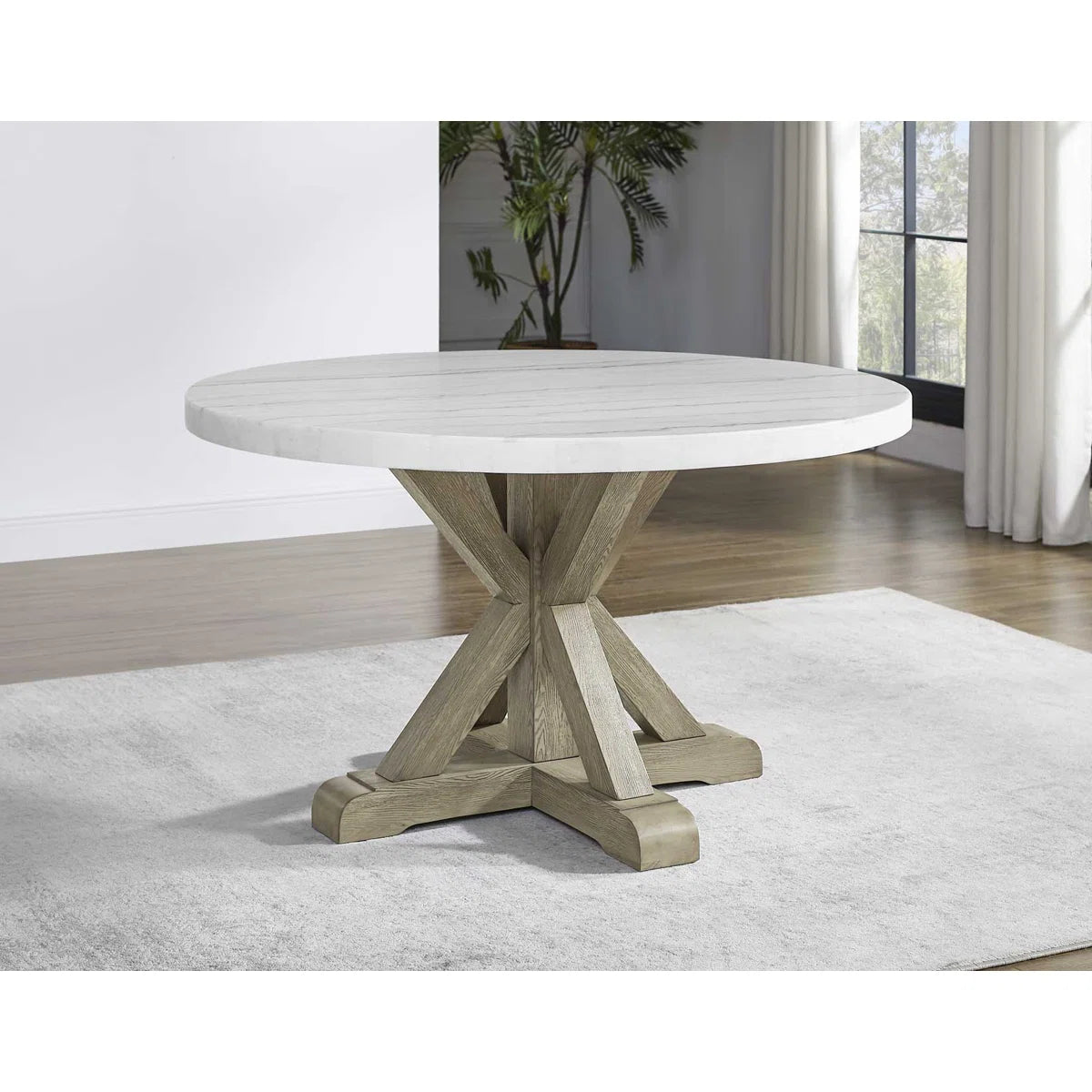 Carena Round White Marble Table (BASE ONLY)