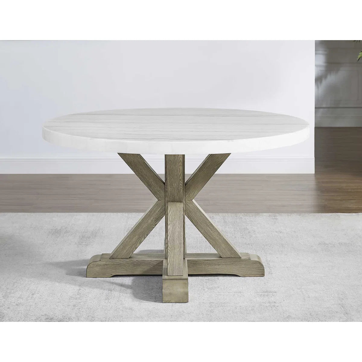 Carena Round White Marble Table (BASE ONLY)