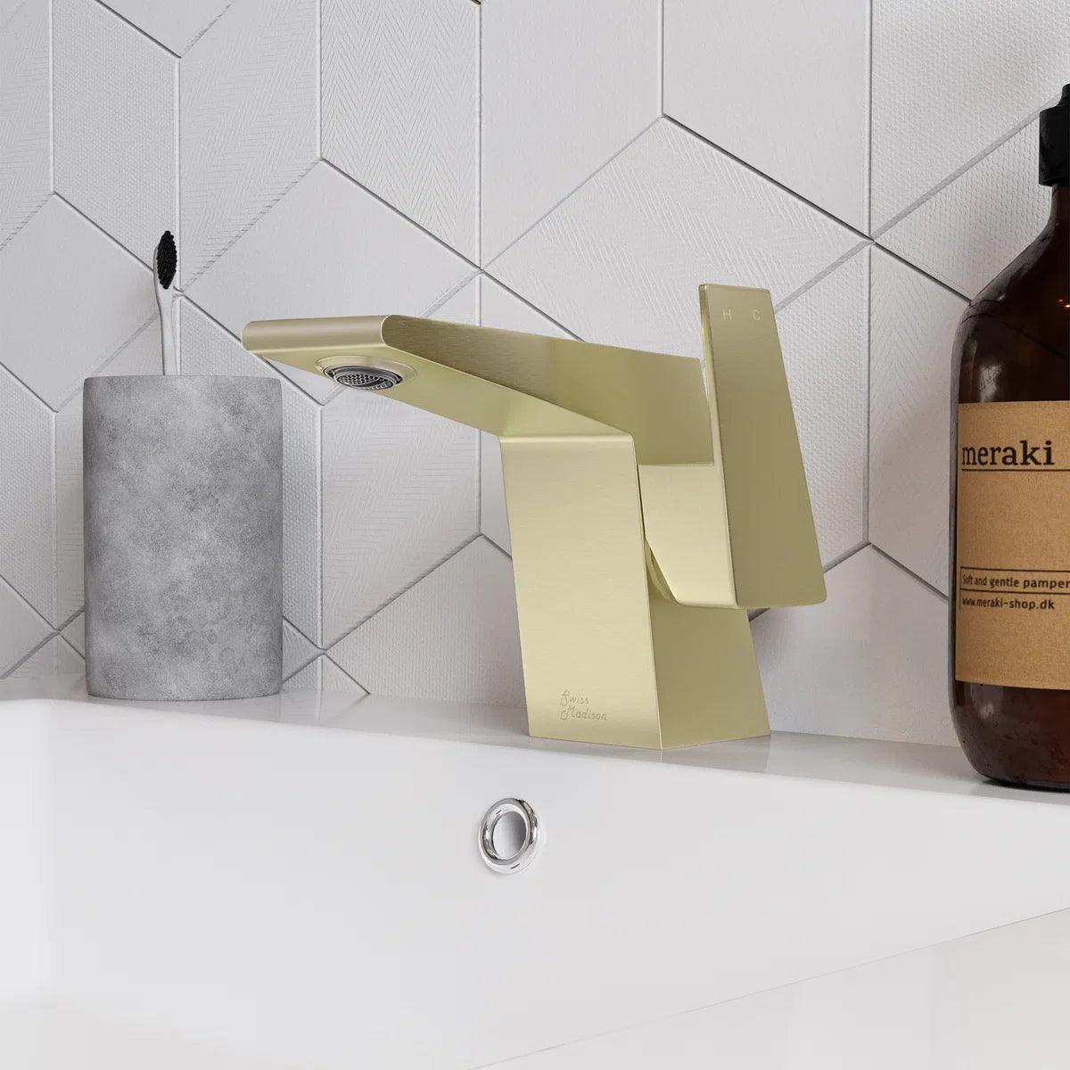 Carre Single Hole, Single-Handle, Bathroom Faucet