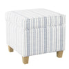 Birkerod Square Lift-off Storage Ottoman - Blue and White Stripe