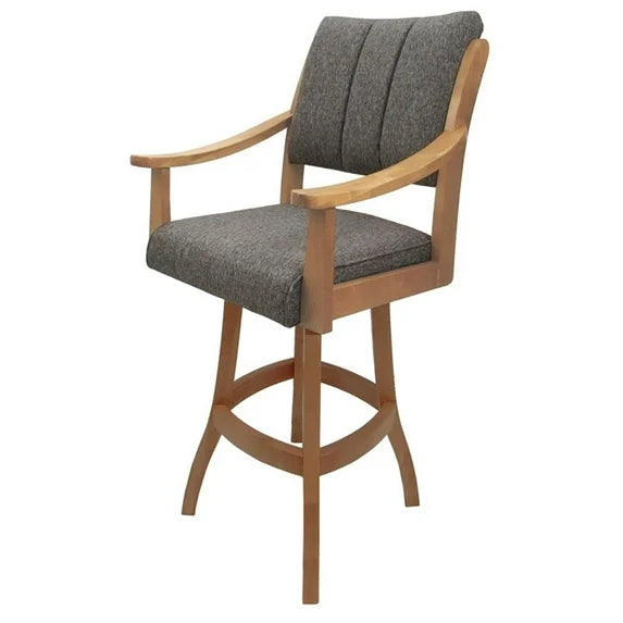 Casa Solid Wood Counter Bar Stool - Mojave Grey - Natural