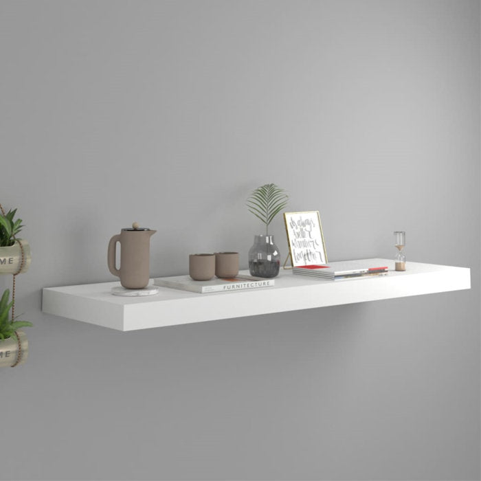 White Cashden Honeycomb MDF, Metal Floating Shelf