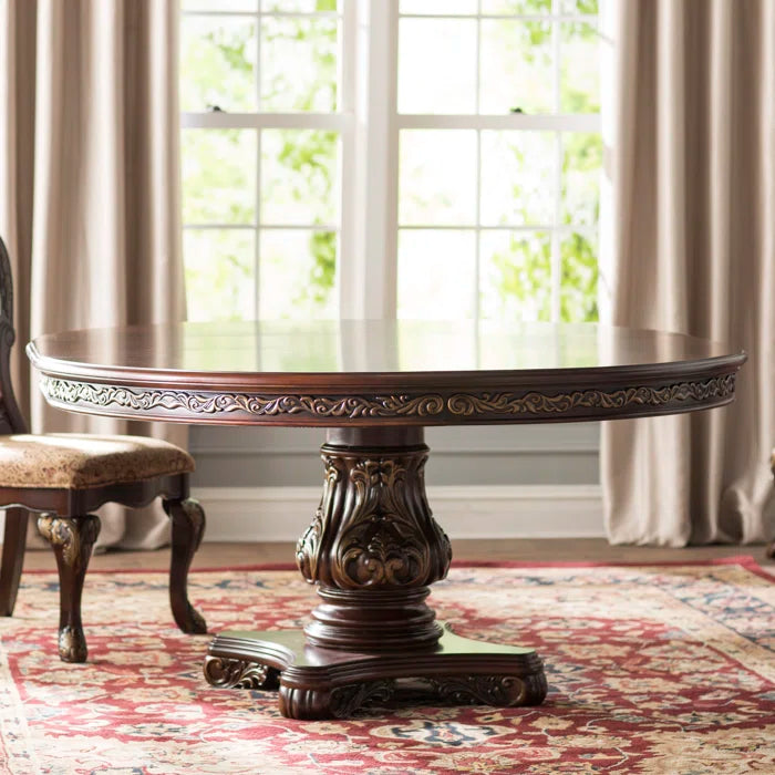 Ceja Solid Wood Base Dining TABLE BASE ONLY