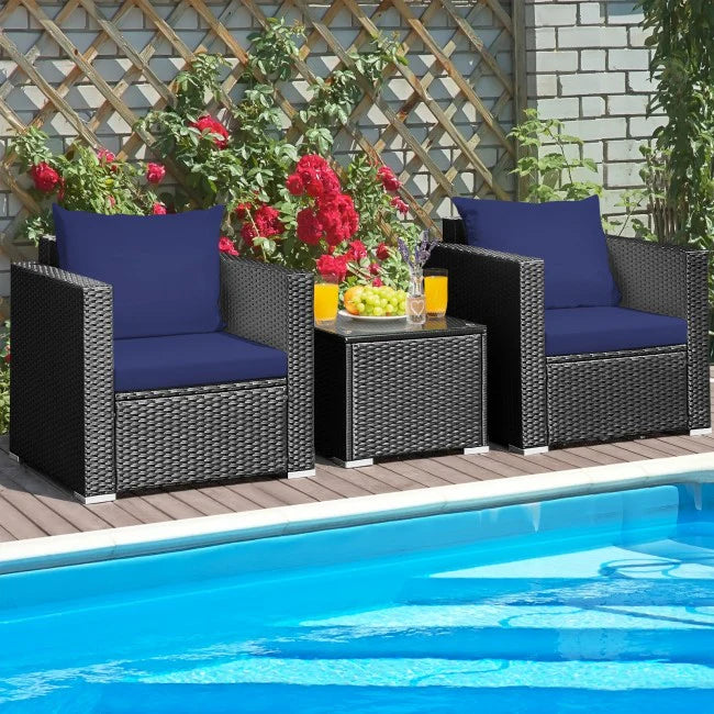 1-Piece Patio Wicker Chair
