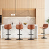 Black Chaquilla Swivel Upholstered Adjustable Height Counter Stool (Set of 2)