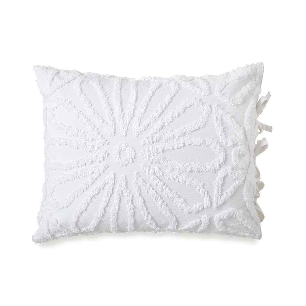 Chelsea Tufted Cotton Medallion Comforter and Sham Set - White - King