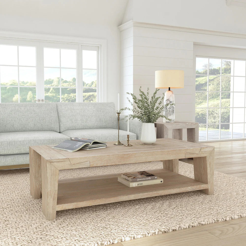 Classic Home Troy 60" Oak Coffee Table SHOWROOM ITEM