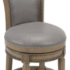 Classic Upholstered Bar Stools With Wooden Frame And Nailhead Trim
