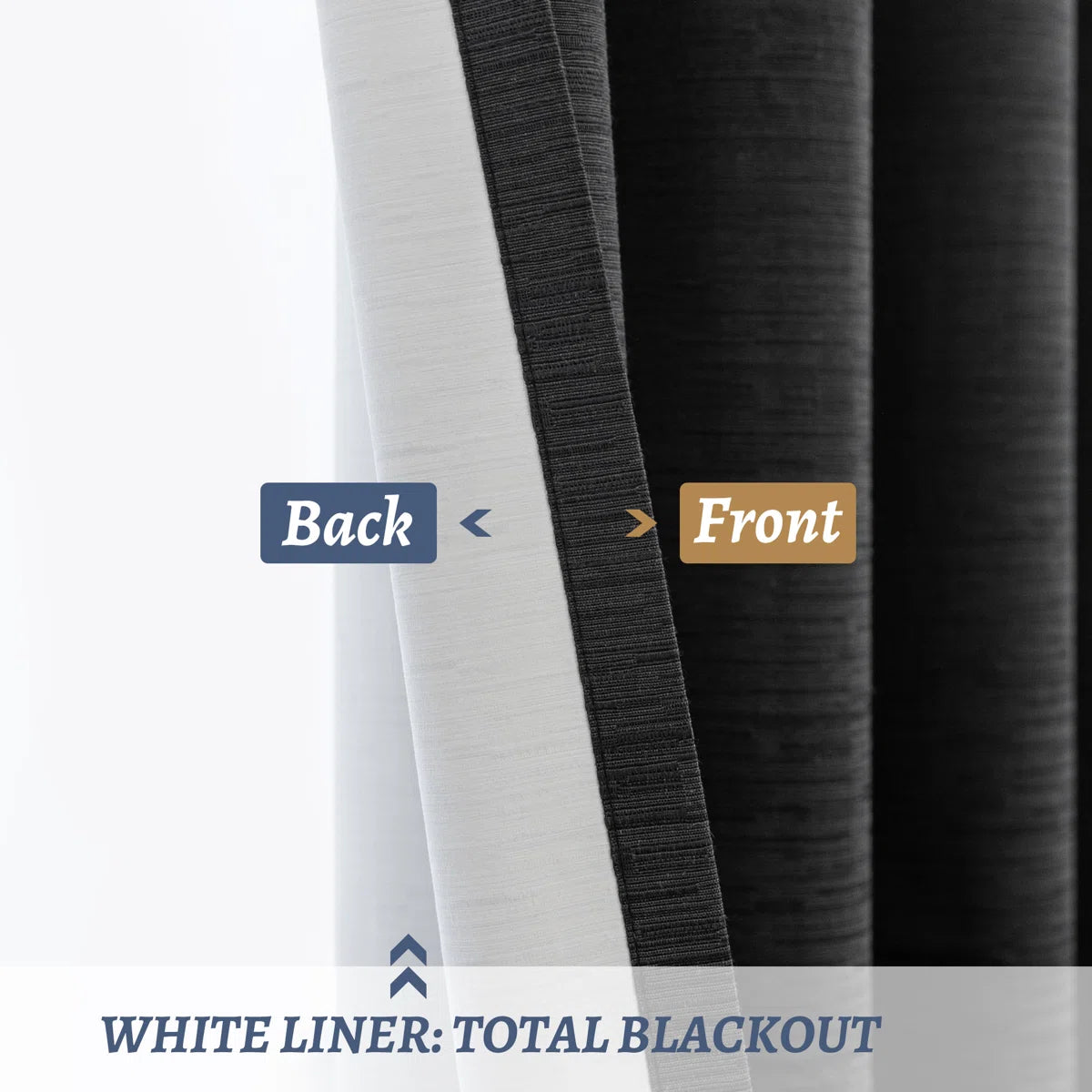 Clesta Cotton Blend Thermal Insulated 100% Blackout Grommet Curtain Pair