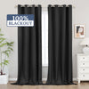 Clesta Cotton Blend Thermal Insulated 100% Blackout Grommet Curtain Pair