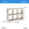6-Cube Decorative Storage Organizer - Bleached Walnut