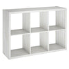 6-Cube Decorative Storage Organizer - Bleached Walnut