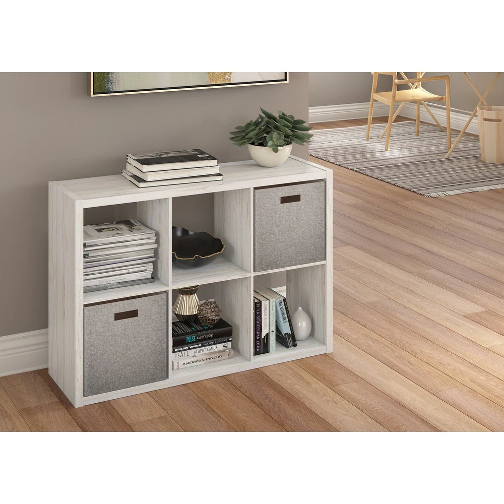 6-Cube Decorative Storage Organizer - Bleached Walnut