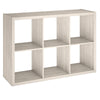 6-Cube Decorative Storage Organizer - Bleached Walnut