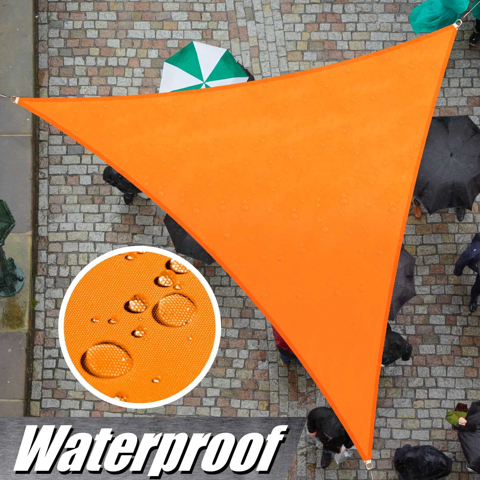 Orange Triangle Waterproof Sun Shade Sail Canopy Awning Shelter