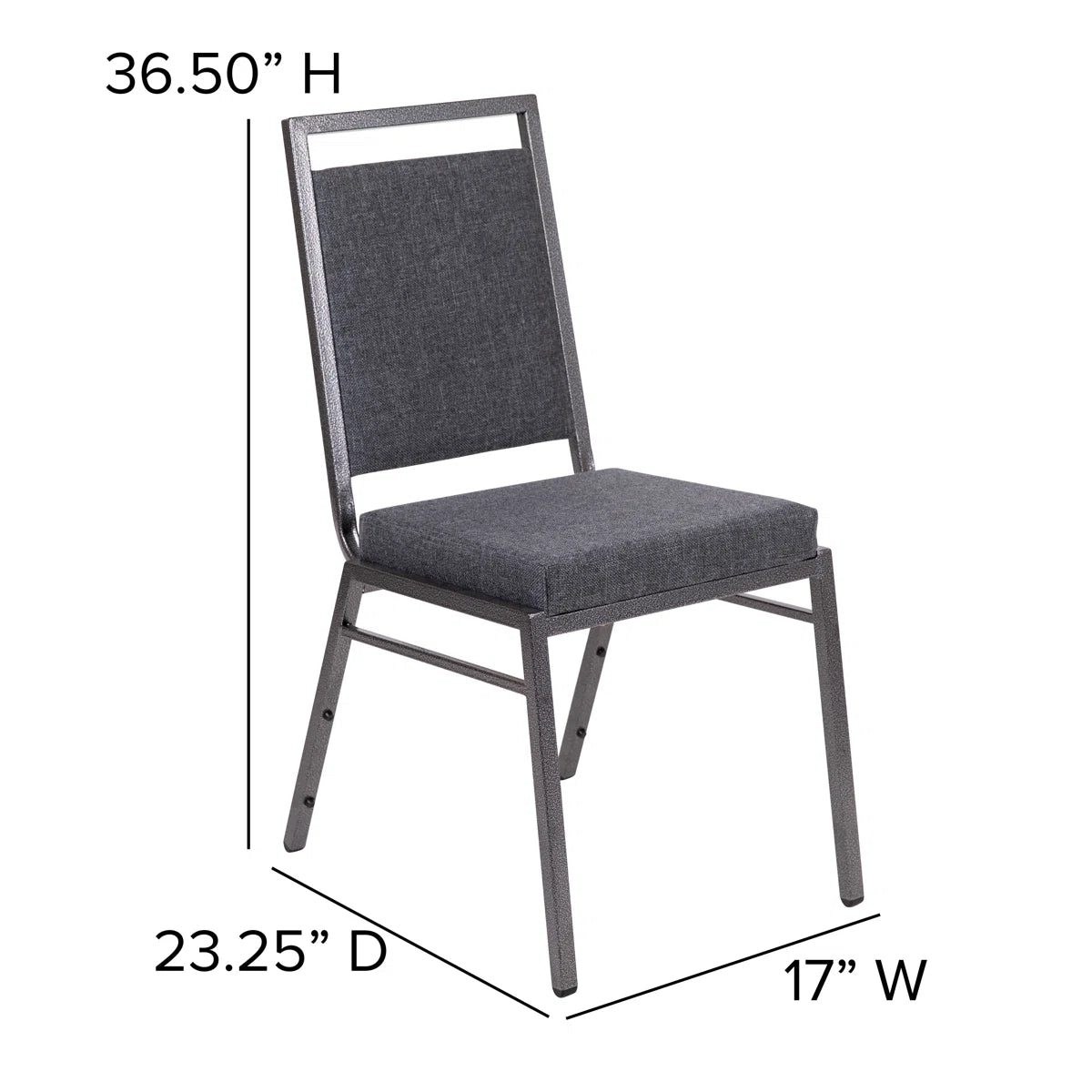 SET OF 2 Columbus Square Back Stacking Banquet Chair