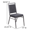 SET OF 2 Columbus Square Back Stacking Banquet Chair