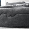 King Gray Crooked Line Oversized Comforter Set